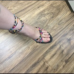 Colin Stuart size 8 ankle wrap heel